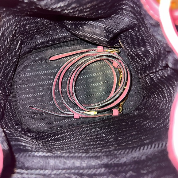 Prada Pink Leather Bucket Bag - Picture 6 of 11